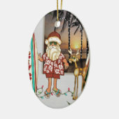 Tropisch strand Kerstmisornament Keramisch Ornament (Links)