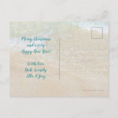 Tropisch strand Kerstversiering Briefkaart (Achterkant)