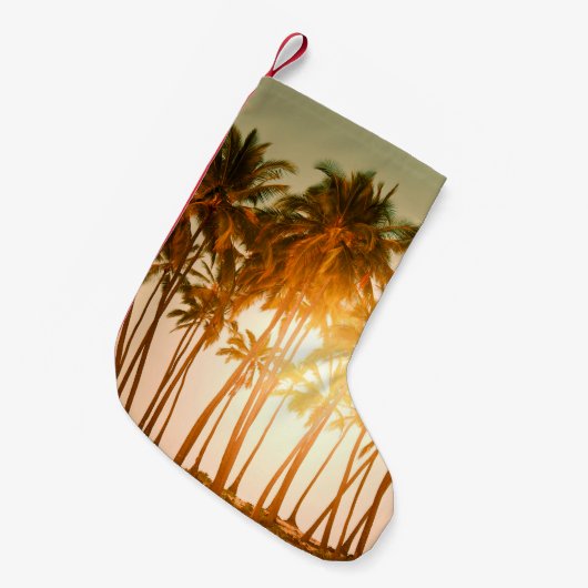 Tropisch strand kleine kerstsok (Voorkant (Hangend))