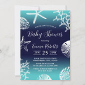 Tropisch strand Koraalrif marine en Blauwgroen Bab Kaart (Voorkant)