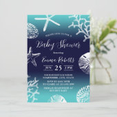 Tropisch strand Koraalrif marine en Blauwgroen Bab Kaart (Staand voorkant)