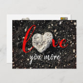 Tropisch strand koraalsteen hart hou meer van jou briefkaart (Voorkant / Achterkant)