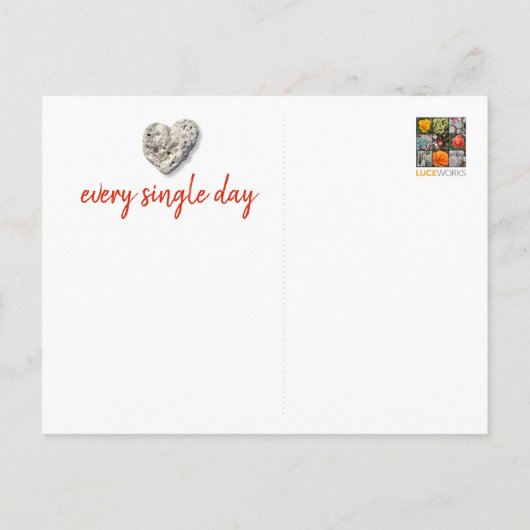 Tropisch strand koraalsteen hart hou meer van jou briefkaart (Achterkant)