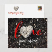 Tropisch strand koraalsteen hart je meer lief briefkaart (Voorkant / Achterkant)