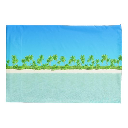 Tropisch strand kussensloop (Achterkant)