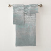 Tropisch strand kust Turquoise White Ocean Waves Bad Handdoek (Insitu)