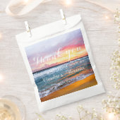 Tropisch strand Kust Zonsondergang Oceaan Bruiloft Bedankzakje (Geknipt)