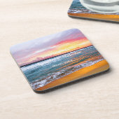 Tropisch strand Kustbestemming Zomer Bruiloft Bier Onderzetter (Linkerzijde)