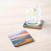 Tropisch strand Kustbestemming Zomer Bruiloft Bier Onderzetter (Rechterzijde)