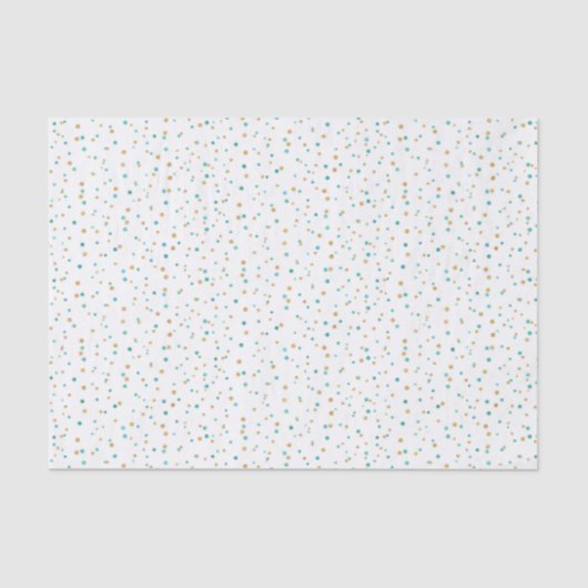 Tropisch strand Kustturquoise en bruine Stippen Tissuepapier (Voorkant)