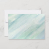 Tropisch strand lagune | Palmboom Paradise Weddens RSVP Kaartje (Achterkant)