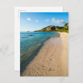 Tropisch strand landschap, Fiji Briefkaart (Voorkant / Achterkant)