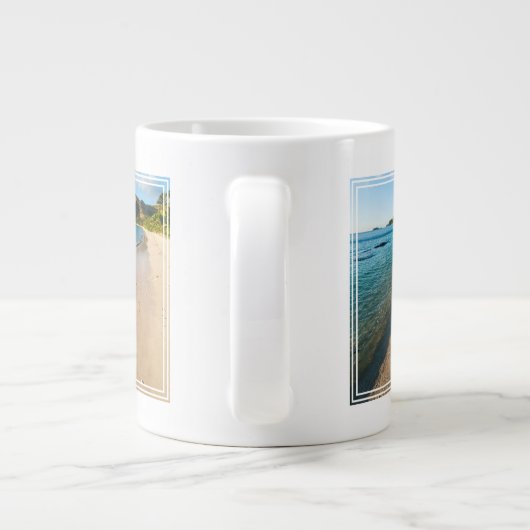 Tropisch strand landschap, Fiji Grote Koffiekop (Achterkant)