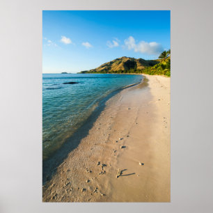 Tropisch strand landschap, Fiji Poster