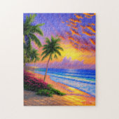 Tropisch strand landschap legpuzzel (Verticaal)