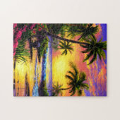 Tropisch strand landschap legpuzzel (Horizontaal)