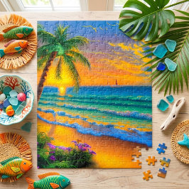 Tropisch strand landschap legpuzzel