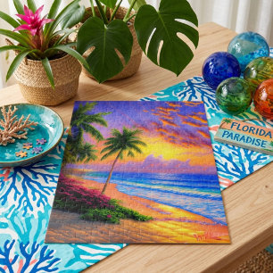 Tropisch strand landschap legpuzzel