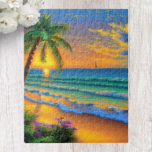 Tropisch strand landschap legpuzzel