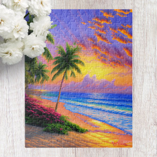 Tropisch strand landschap legpuzzel