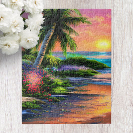 Tropisch strand landschap legpuzzel