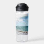 Tropisch strand landschap Oahu Hawaii Waterfles (Achterkant)