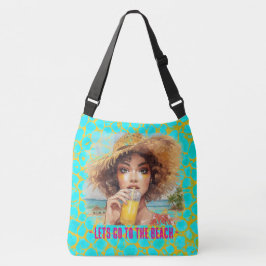 Tropisch strand, Laten we naar het strand gaan, Or Crossbody Tas