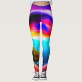 Tropisch strand leggings (Voorkant)