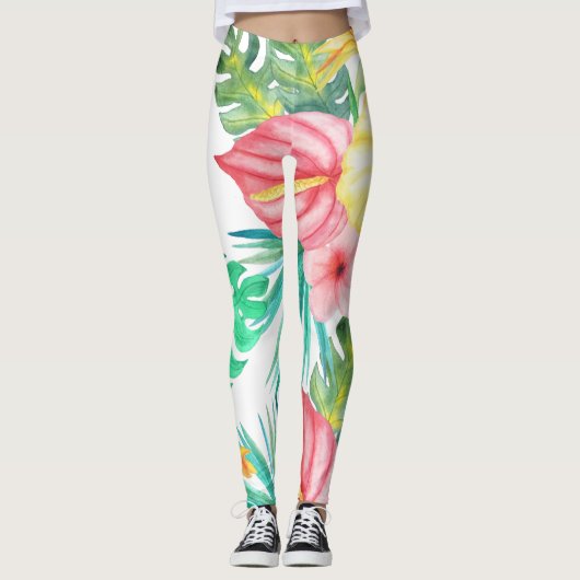 Tropisch strand leggings (Voorkant)
