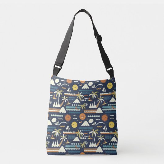 Tropisch strand leuk patroon crossbody tas (Voorkant)