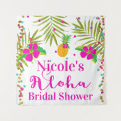 Tropisch strand luau aloha feest achtergrond wandkleed (Voorkant)