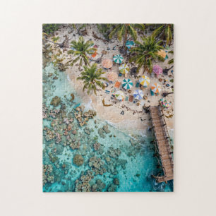 Tropisch Strand Luchtfoto Legpuzzel