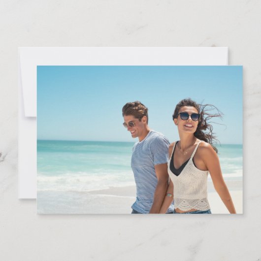 Tropisch strand Maagdeneilanden Foto Huwelijk Save The Date (Achterkant)