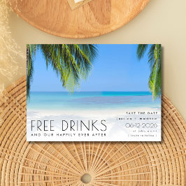 Tropisch Strand Maagdeneilanden Foto Huwelijk Save The Date