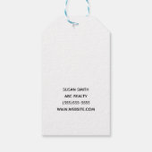 Tropisch strand maakt geuren onroerend goed cadeaulabel (Achterkant)