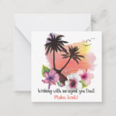 Tropisch strand maakt geuren onroerend goed notitiekaartje (Voorkant)