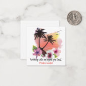 Tropisch strand maakt geuren onroerend goed notitiekaartje (Voorkant / Achterkant in situ)