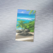 Tropisch strand magnetisch visitekaartje (Voorbeeld)