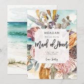 tropisch strand meid van eer voorstel kaart (Voorkant / Achterkant)