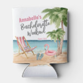 Tropisch Strand Meisjes Weekend Afscheidscadeau vo Blikjeskoeler (Achterkant)