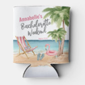 Tropisch Strand Meisjes Weekend Vrijgezellenfeest Blikjeskoeler (Voorkant)