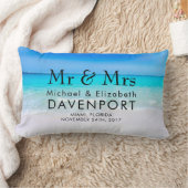 Tropisch strand met een Turquoise Zee bruiloft Kussen (Deken)