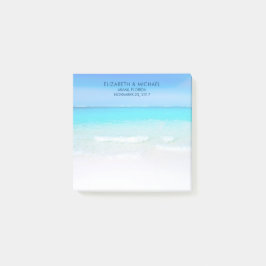 Tropisch strand met een Turquoise Zee bruiloft Post-it® Notes