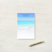 Tropisch strand met een Turquoise Zee bruiloft Post-it® Notes (Op bureau)