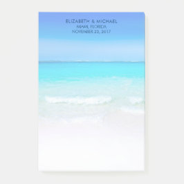 Tropisch strand met een Turquoise Zee bruiloft Post-it® Notes