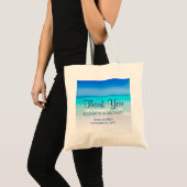 Tropisch strand met een Turquoise Zee bruiloft Tote Bag (Voorkant (product))