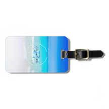 Tropisch strand met een turquoise zee monogram