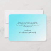 Tropisch strand met een Turquoise Zee Wedding Beda Kaart (Achterkant)