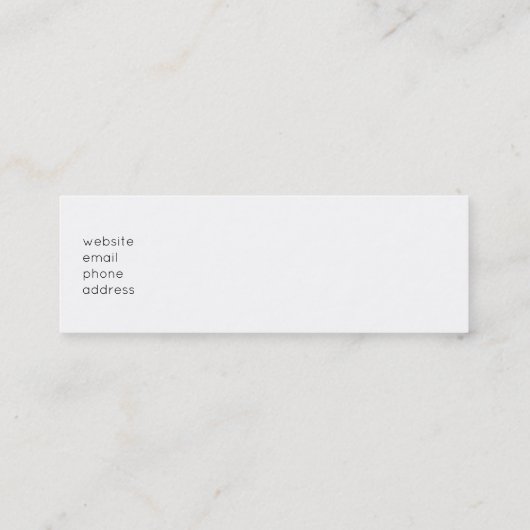 Tropisch strand met handpalmen mini visitekaartje (Achterkant)