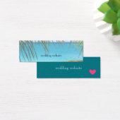 Tropisch strand met handpalmen mini visitekaartjes (Bureau)